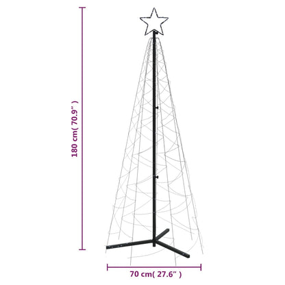 Christmas Cone Tree Cold White 200 LEDs 70x180 cm