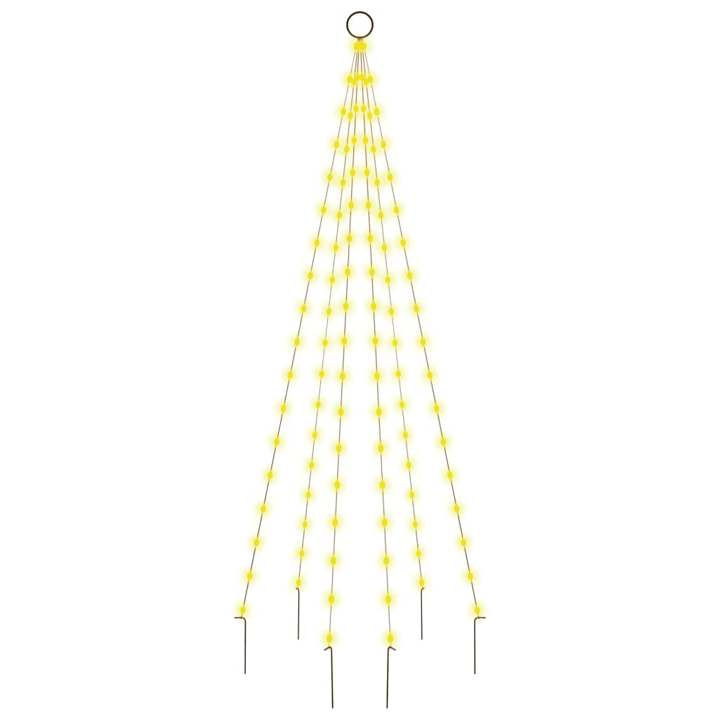 Christmas Tree on Flagpole Warm White 108 LEDs 180 cm