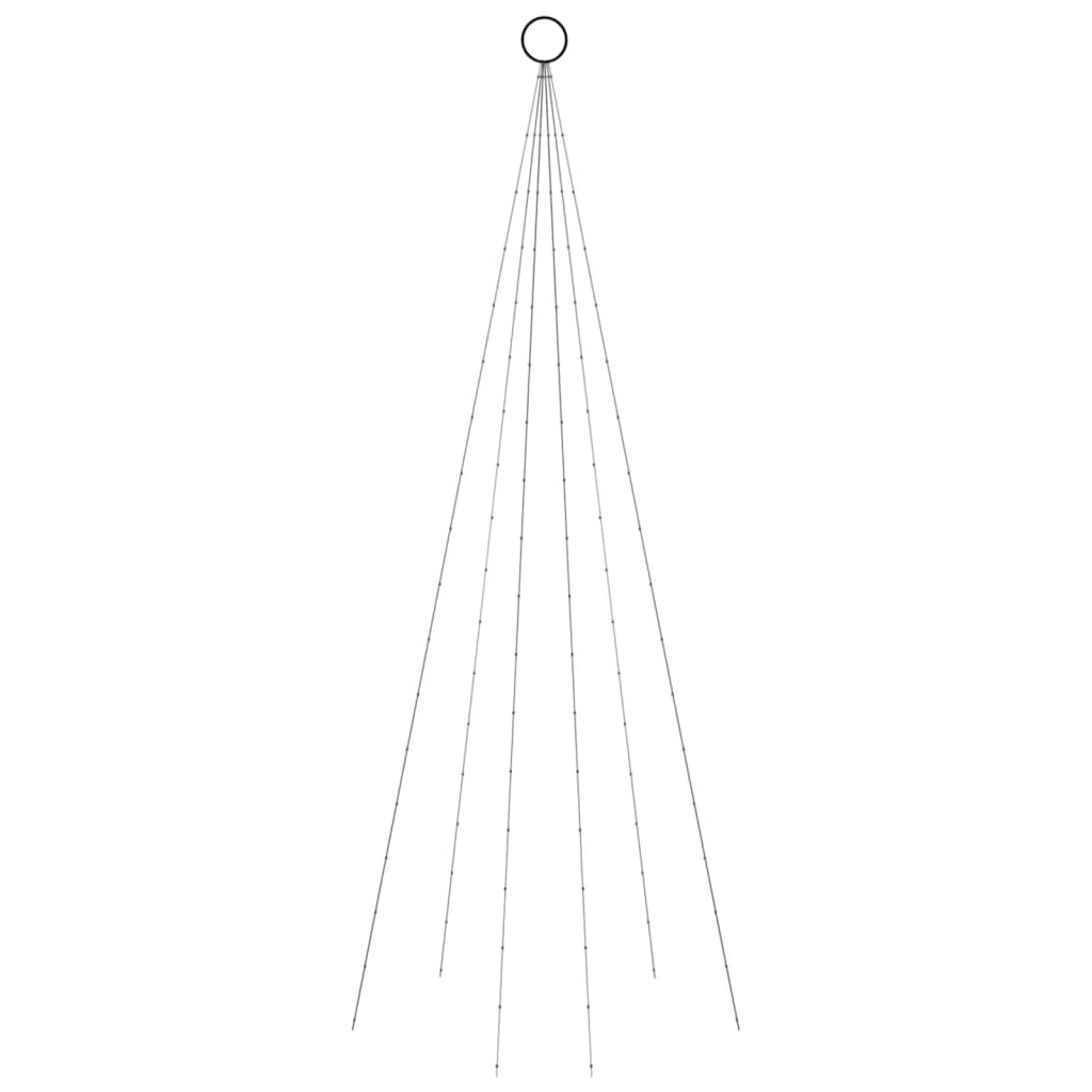 Christmas Tree on Flagpole Warm White 108 LEDs 180 cm