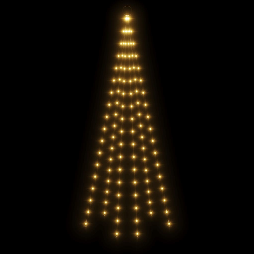 Christmas Tree on Flagpole Warm White 108 LEDs 180 cm