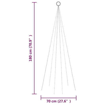 Christmas Tree on Flagpole Warm White 108 LEDs 180 cm