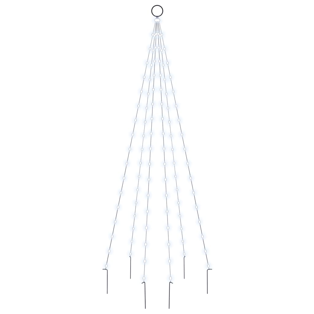 Christmas Tree on Flagpole Cold white 108 LEDs 180 cm