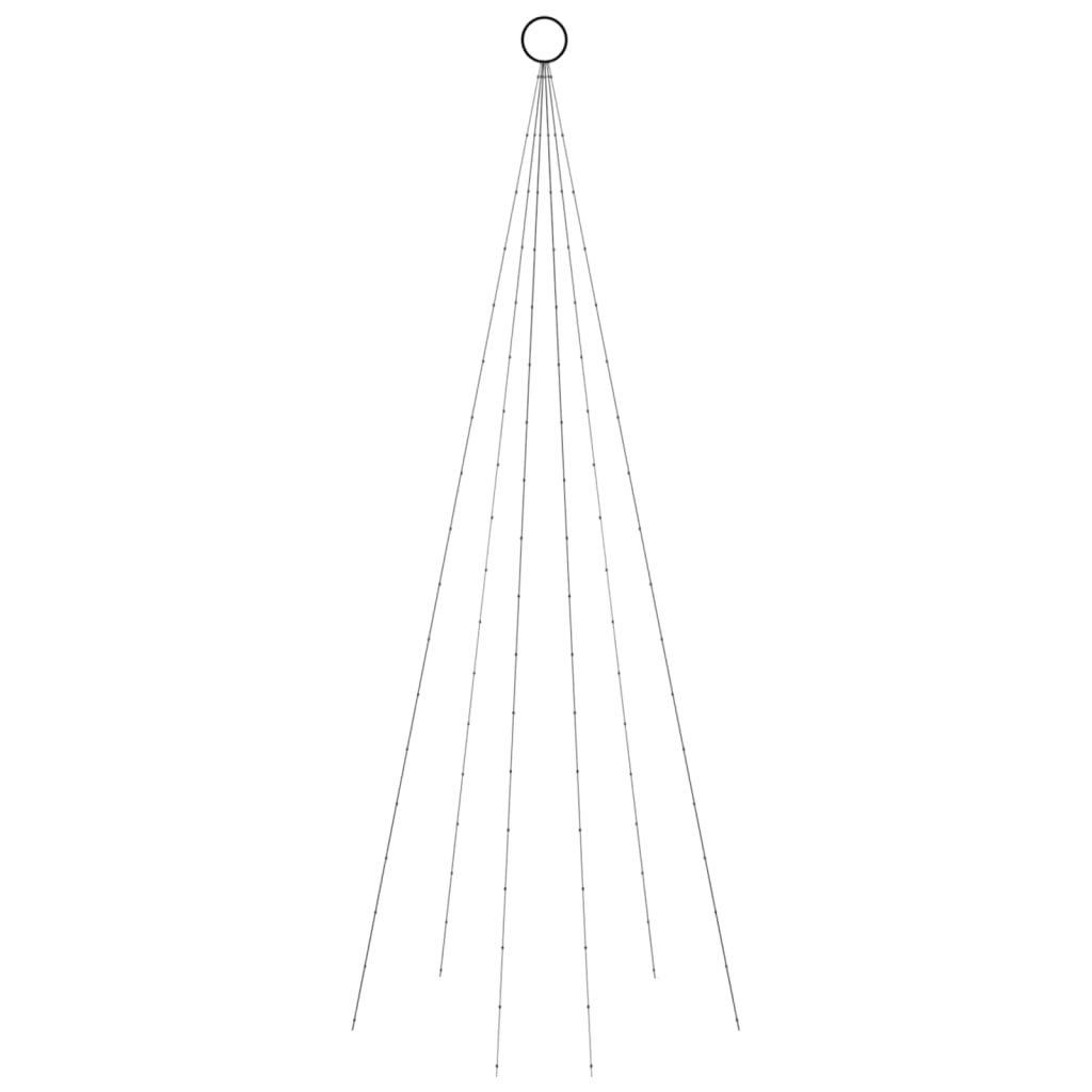 Christmas Tree on Flagpole Cold white 108 LEDs 180 cm