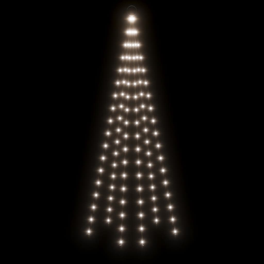 Christmas Tree on Flagpole Cold white 108 LEDs 180 cm