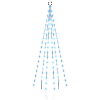 Christmas Tree on Flagpole Blue 108 LEDs 180 cm