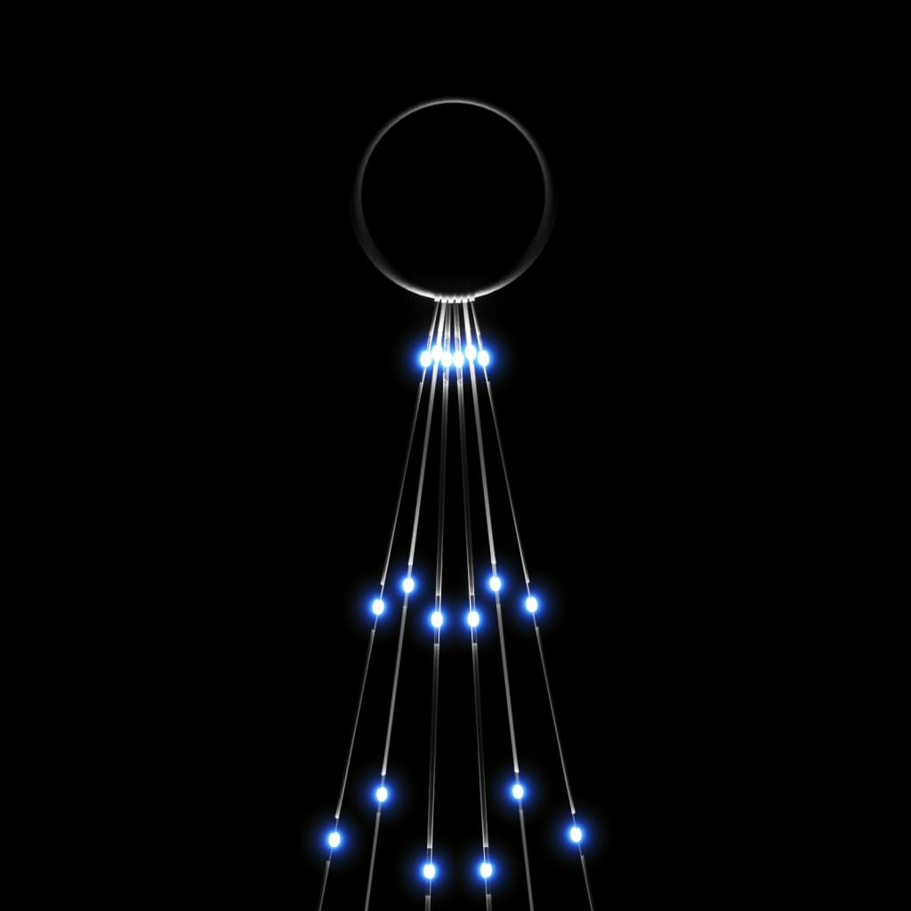 Christmas Tree on Flagpole Blue 108 LEDs 180 cm