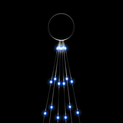 Christmas Tree on Flagpole Blue 108 LEDs 180 cm