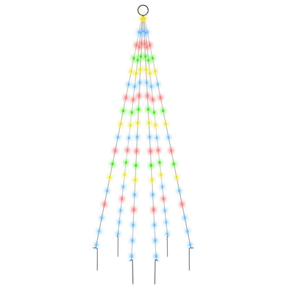 Christmas Tree on Flagpole Colourful 108 LEDs 180 cm