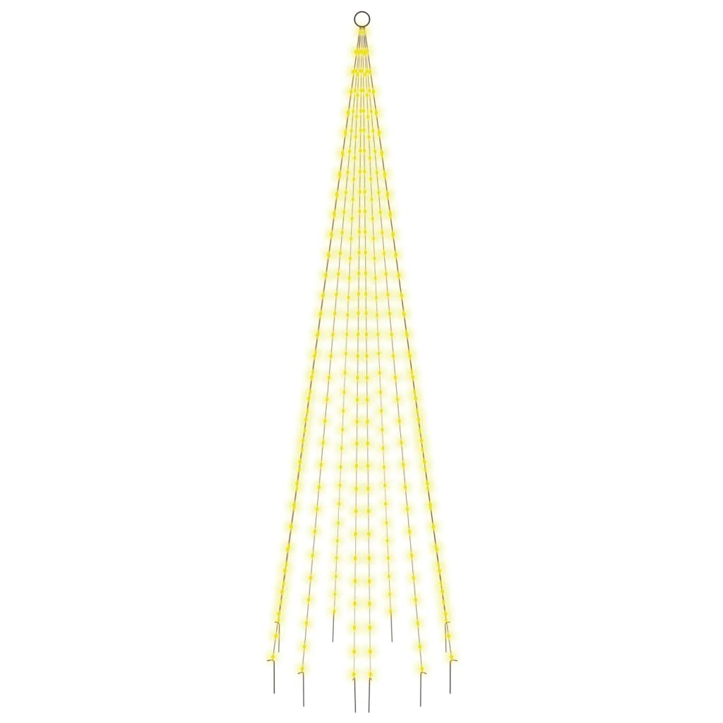 Christmas Tree on Flagpole Warm White 310 LEDs 300 cm