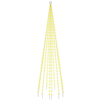 Christmas Tree on Flagpole Warm White 310 LEDs 300 cm