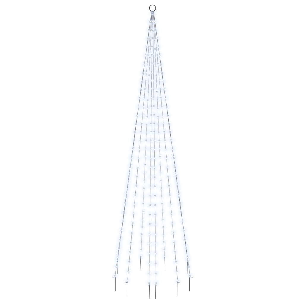 Christmas Tree on Flagpole Cold white 310 LEDs 300 cm