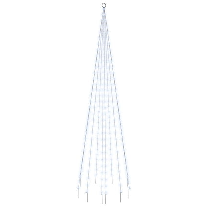 Christmas Tree on Flagpole Cold white 310 LEDs 300 cm