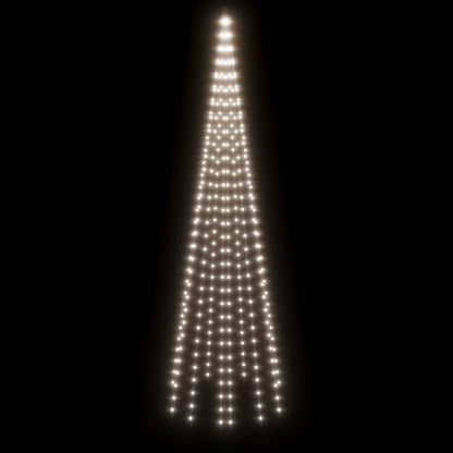 Christmas Tree on Flagpole Cold white 310 LEDs 300 cm