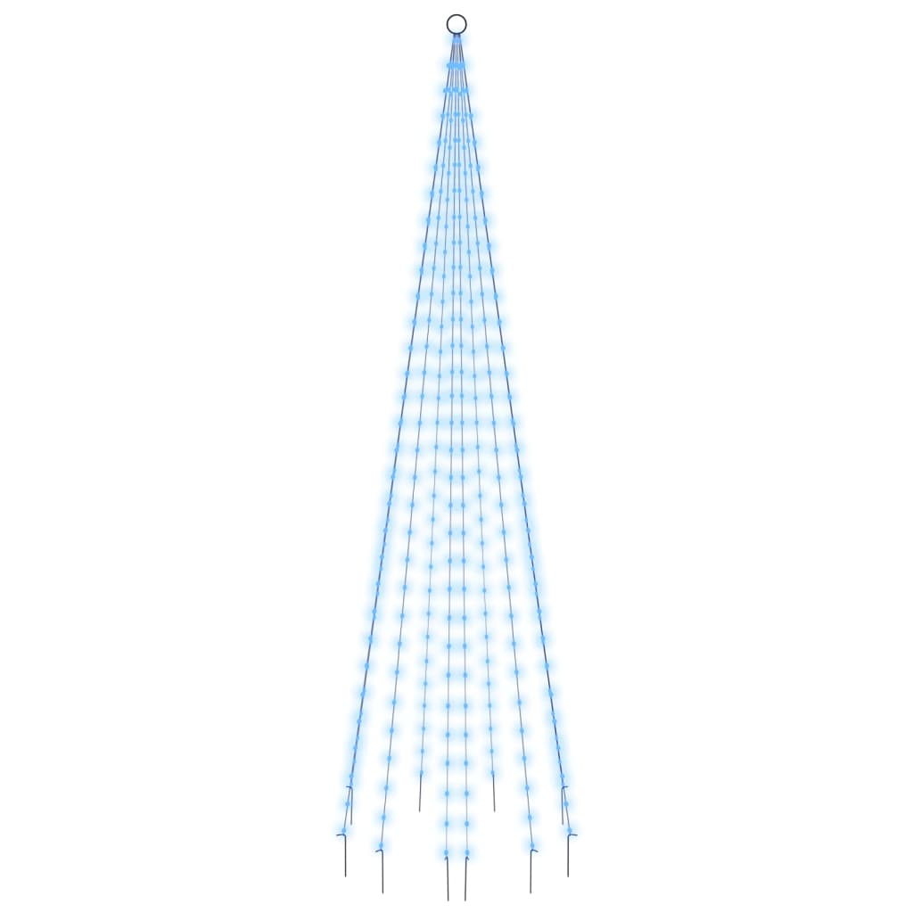 Christmas Tree on Flagpole Blue 310 LEDs 300 cm