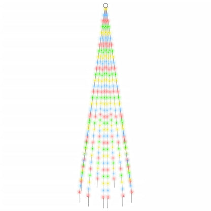 Christmas Tree on Flagpole Colourful 310 LEDs 300 cm