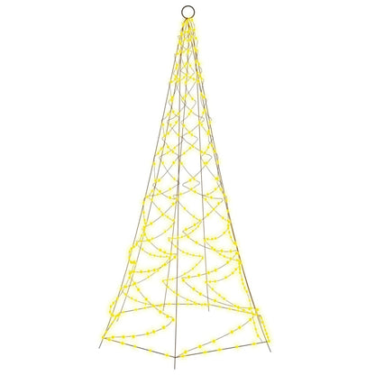 Christmas Tree on Flagpole Warm White 200 LEDs 180 cm