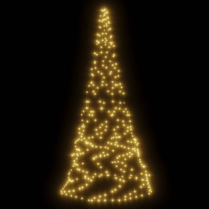 Christmas Tree on Flagpole Warm White 200 LEDs 180 cm