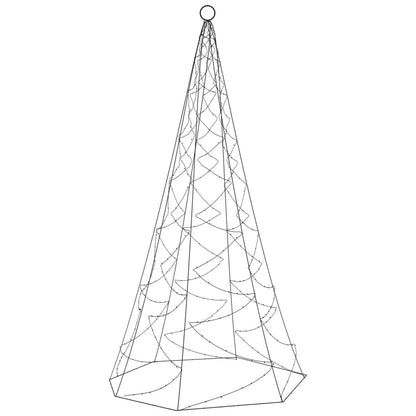 Christmas Tree on Flagpole Cold White 200 LEDs 180 cm