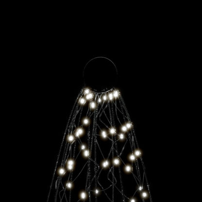 Christmas Tree on Flagpole Cold White 200 LEDs 180 cm