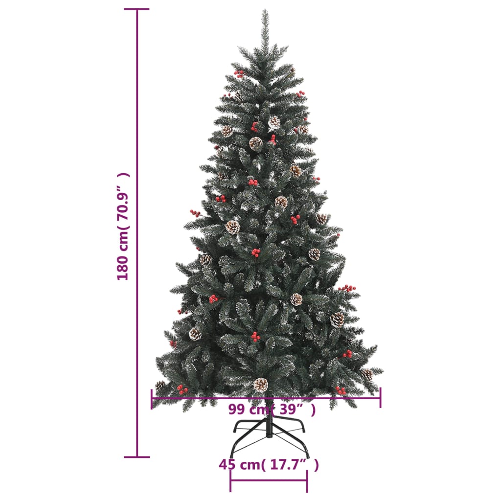 Artificial Christmas Tree with Stand Green 180 cm PVC