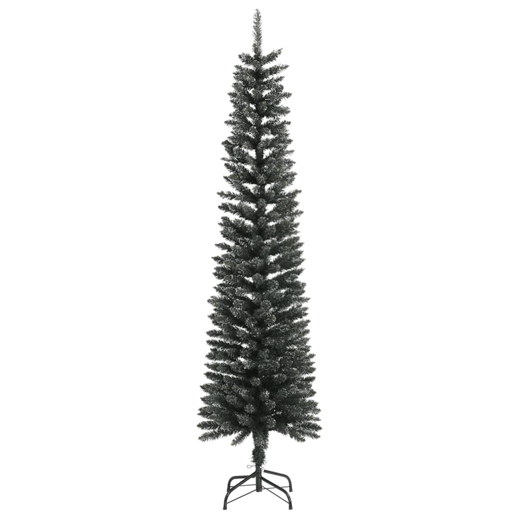 Artificial Slim Christmas Tree with Stand Green 210 cm PVC