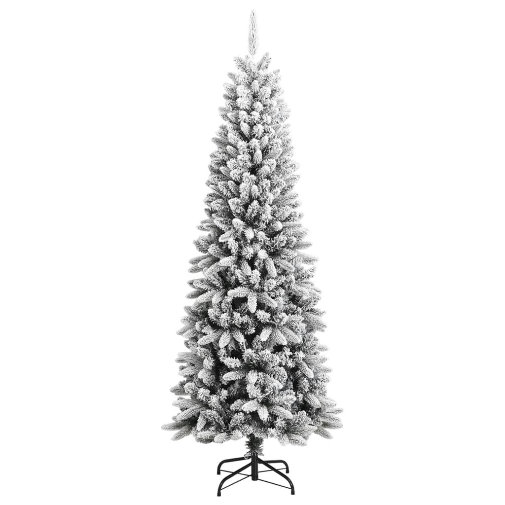 Artificial Christmas Tree with Flocked Snow 210 cm PVC&PE