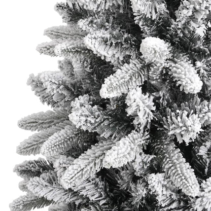 Artificial Christmas Tree with Flocked Snow 210 cm PVC&PE