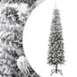 Artificial Slim Christmas Tree with Flocked Snow 240 cm PVC&PE