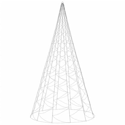 Christmas Tree on Flagpole Warm White 1400 LEDs 500 cm