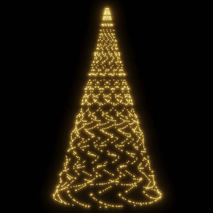 Christmas Tree on Flagpole Warm White 1400 LEDs 500 cm