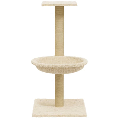 Cat Tree with Sisal Scratching Post Cream 74 cm