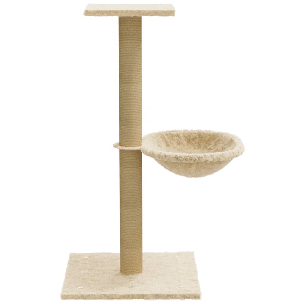 Cat Tree with Sisal Scratching Post Cream 74 cm