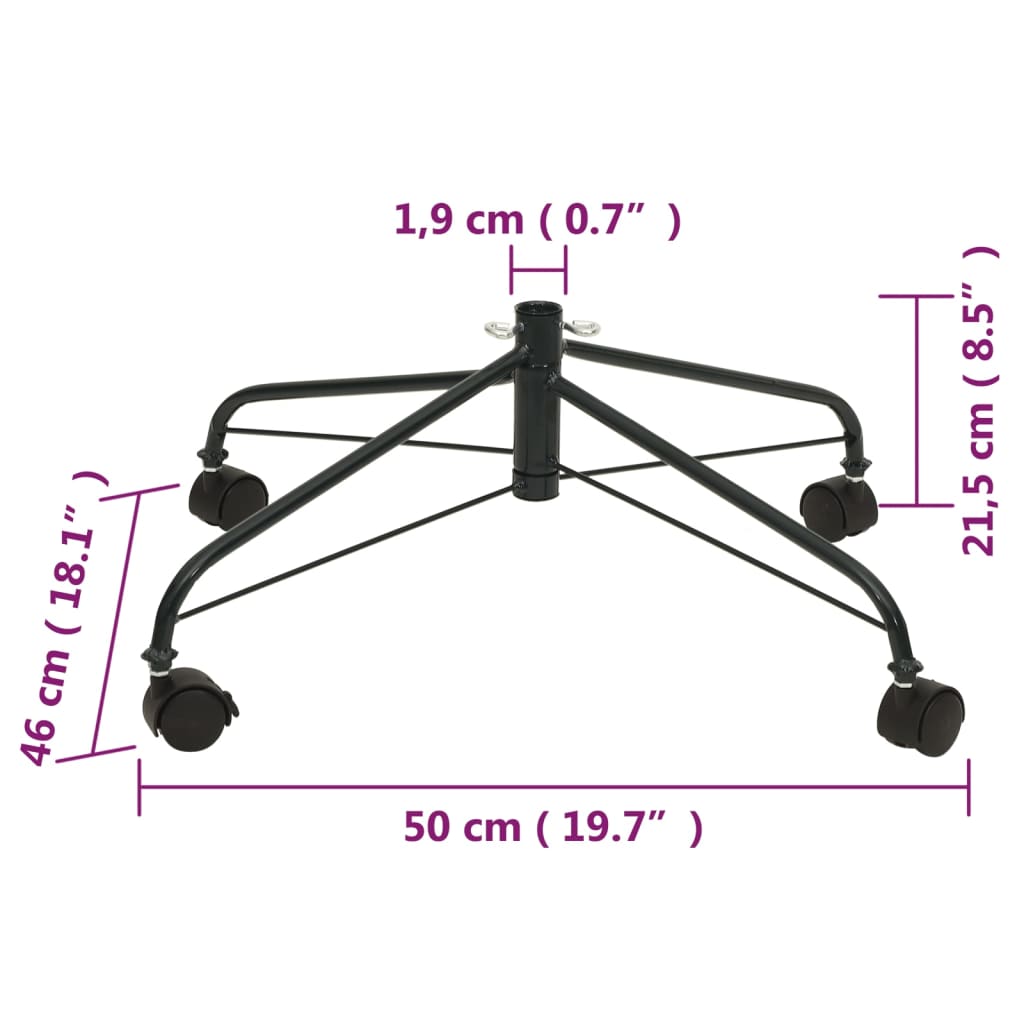 Christmas Tree Stand with Wheels 50x46x21,5 cm