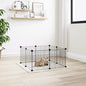 8-Panel Pet Cage Black 35x35 cm Steel