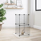 8-Panel Pet Cage with Door Black 35x35 cm Steel