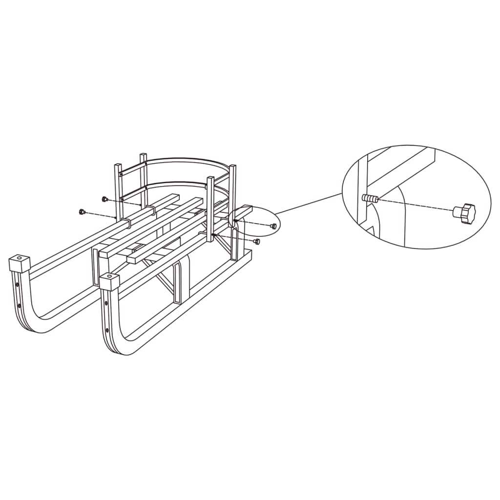 Backrest for Sledge Blue Plywood