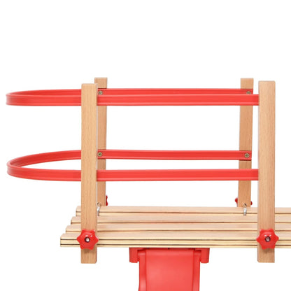 Backrest for Sledge Red Plywood