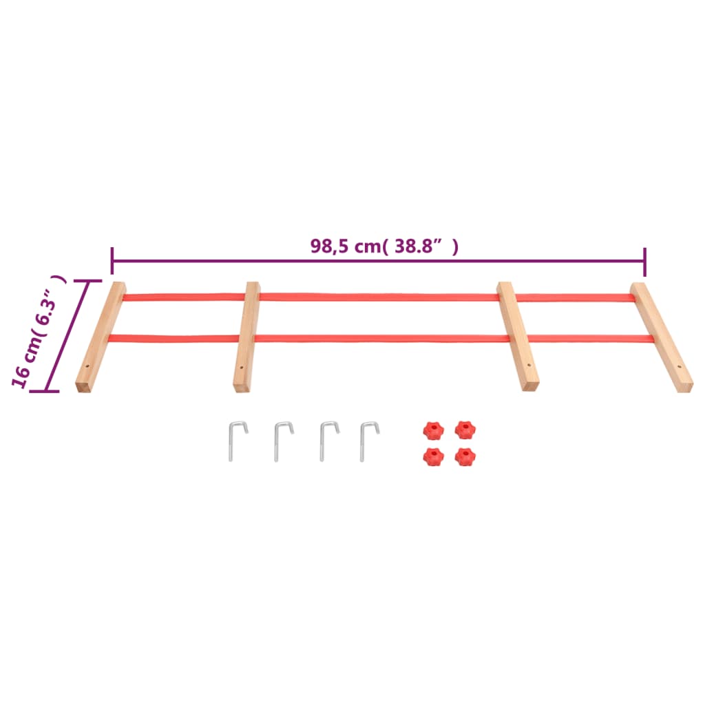 Backrest for Sledge Red Plywood