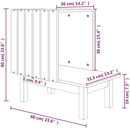 Cat House White 60x36x60 cm Solid Wood Pine