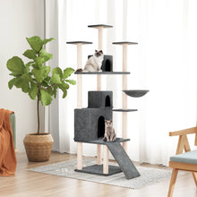 Load image into Gallery viewer, Cat Tree with Sisal Scratching Posts Dark Grey 175 cm
