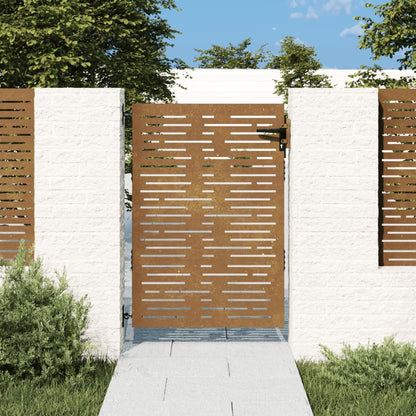 Garden Gate 85x150 cm Corten Steel Square Design