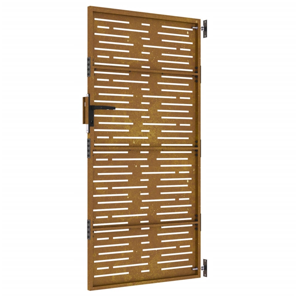 Garden Gate 85x175 cm Corten Steel Square Design