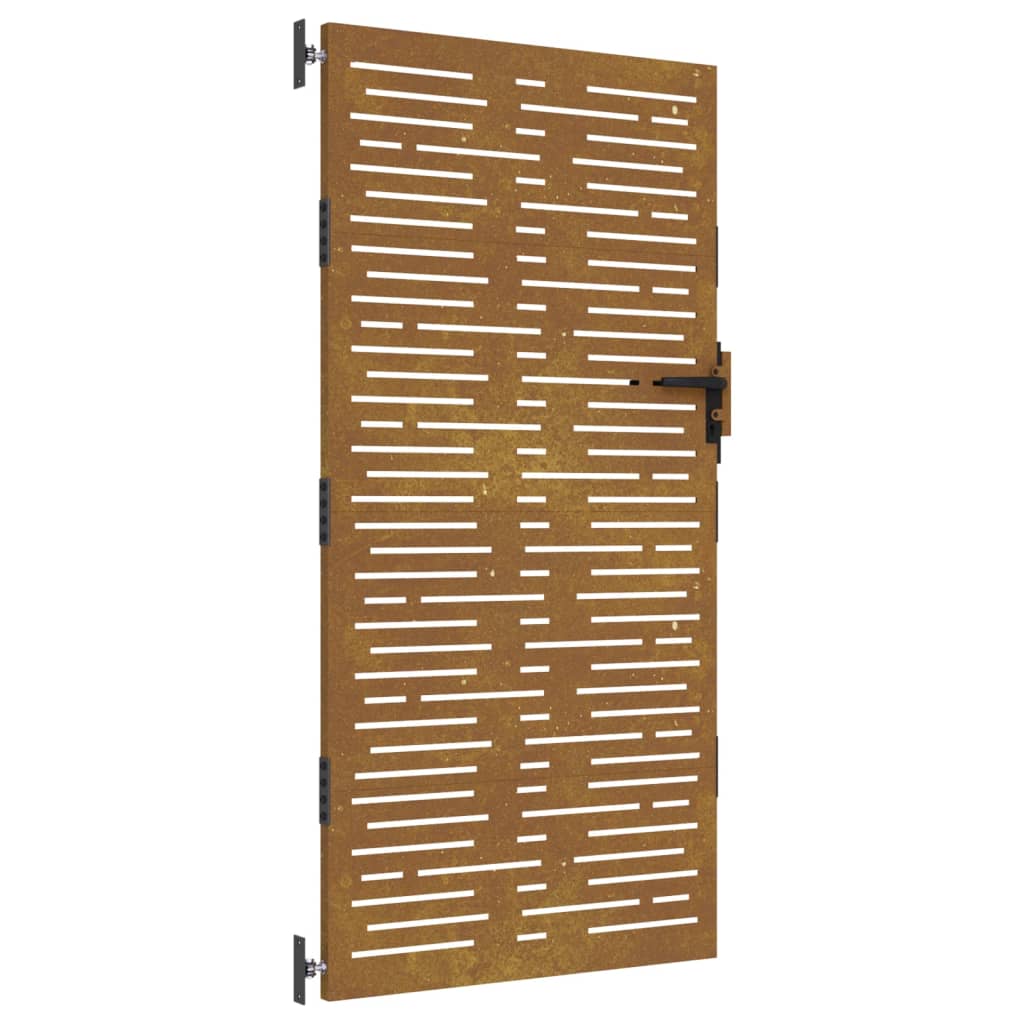 Garden Gate 85x200 cm Corten Steel Square Design