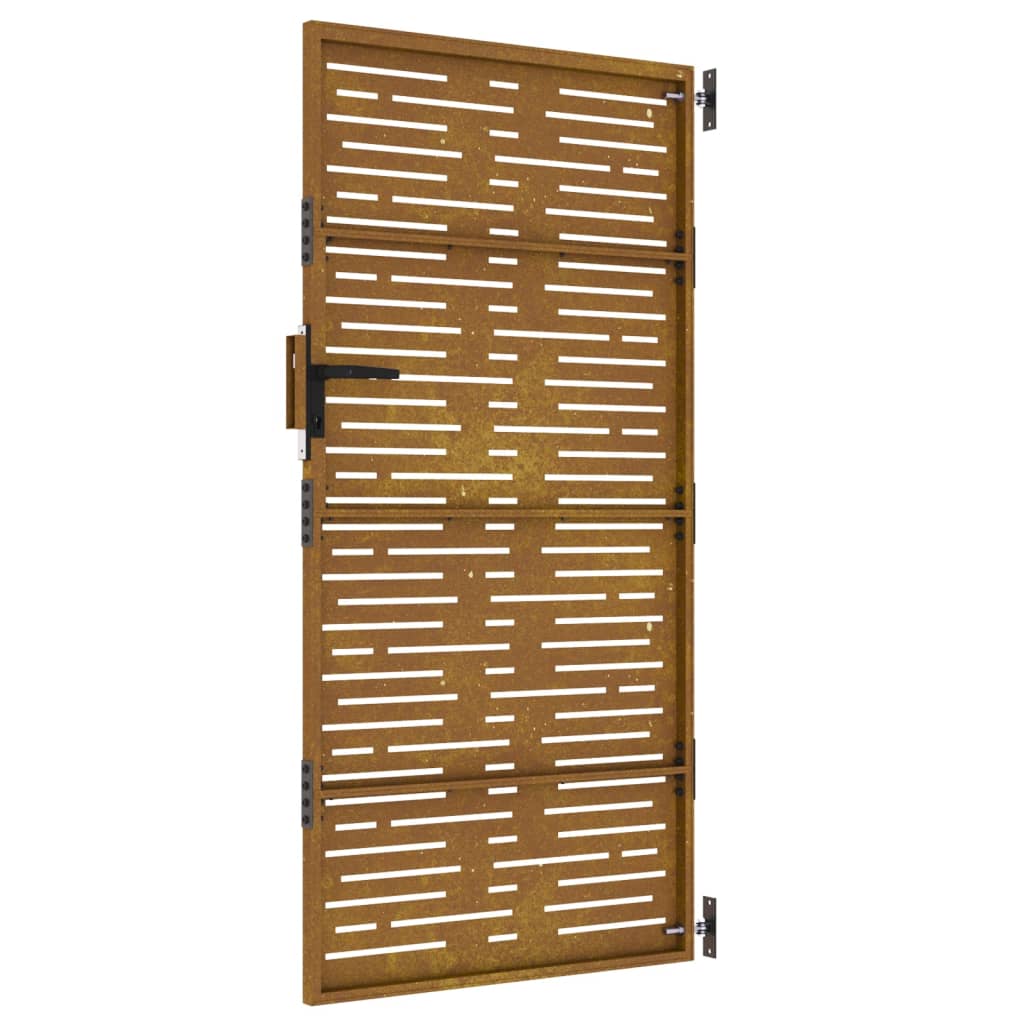 Garden Gate 85x200 cm Corten Steel Square Design