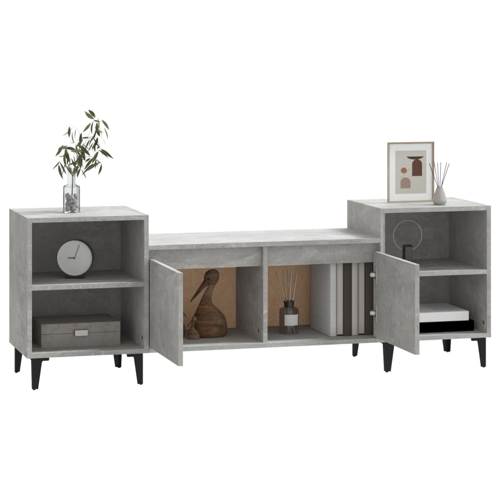 TV Cabinet Concrete Grey 160x35x55 cm Engineered Wood