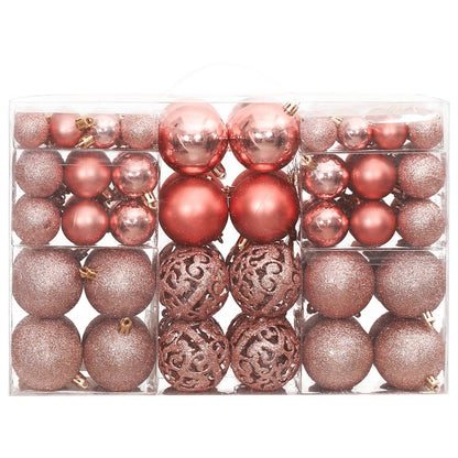 Christmas Baubles 100 pcs Pink and Rose 3 / 4 / 6 cm