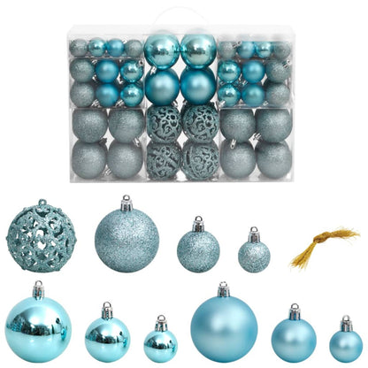 Christmas Baubles 100 pcs Turquoise 3 / 4 / 6 cm