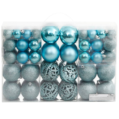 Christmas Baubles 100 pcs Turquoise 3 / 4 / 6 cm