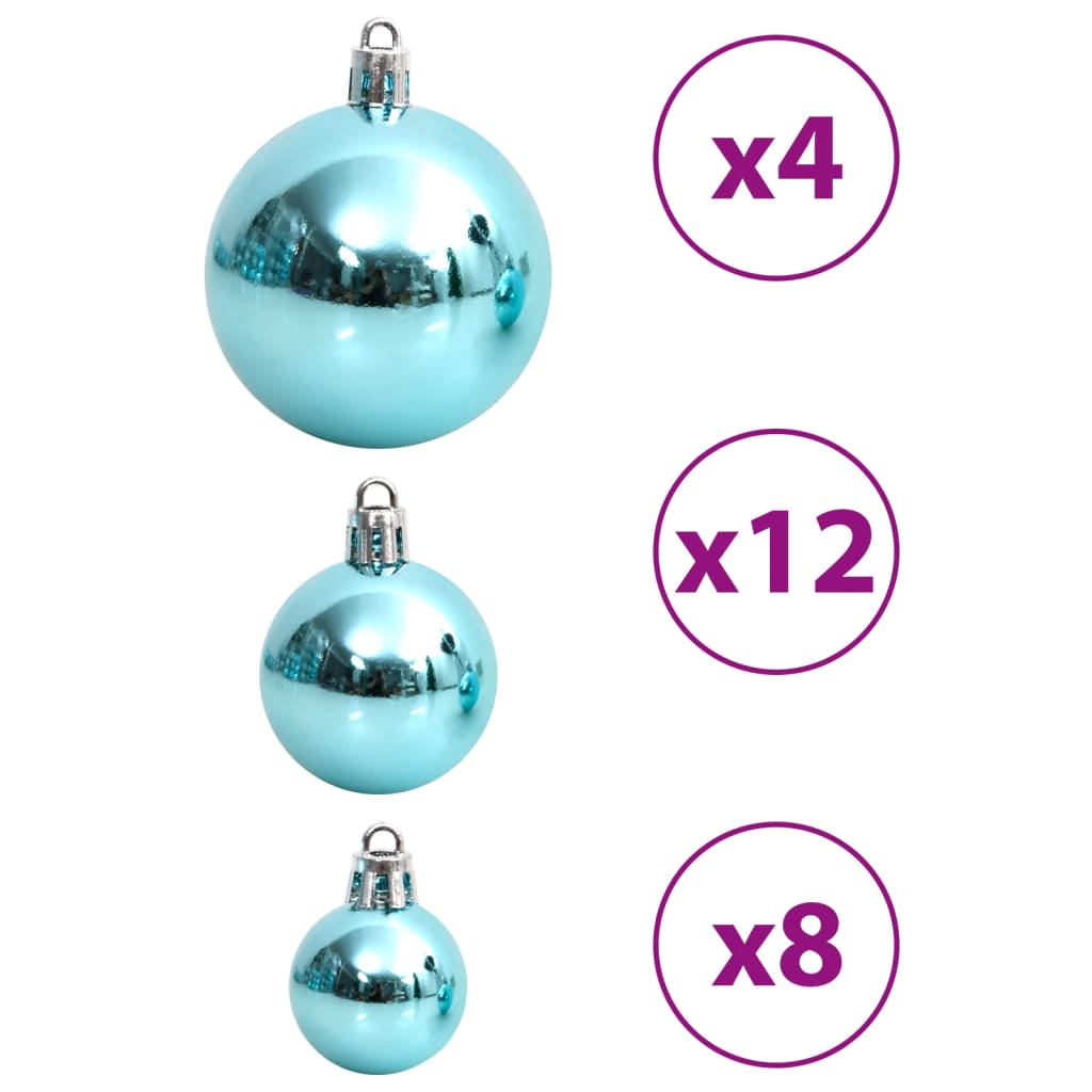 Christmas Baubles 100 pcs Turquoise 3 / 4 / 6 cm