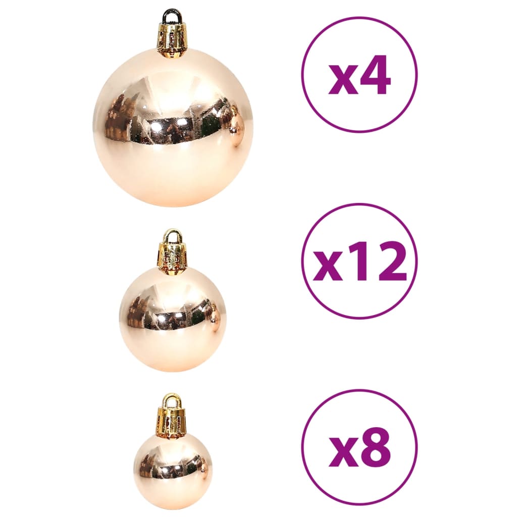 Christmas Baubles 100 pcs Champagne and Brown 3 / 4 / 6 cm